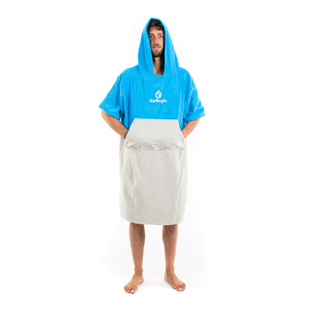Surflogic Poncho Cyan & Gris