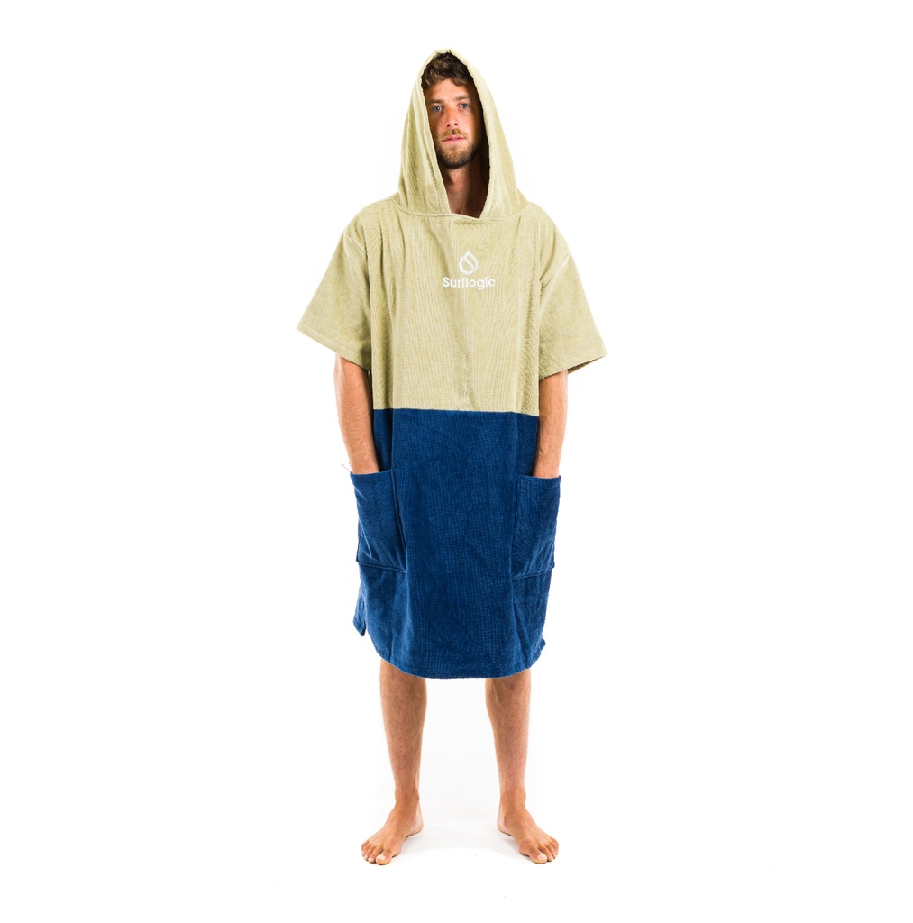 [59809] Surflogic Poncho Khaki & Navy
