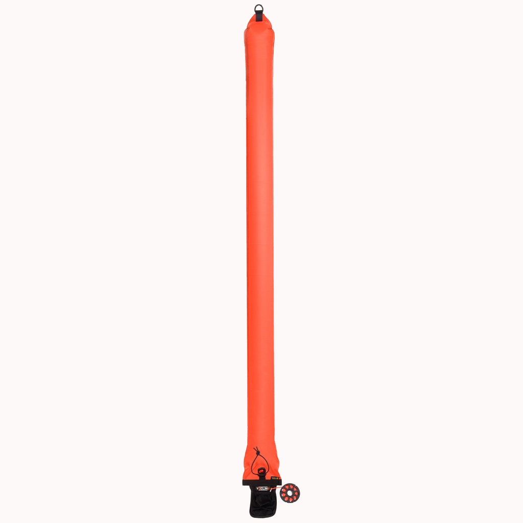 [T03012] Tecline Boya Semi-Cerrada Naranja 180cm con Carrete 30m