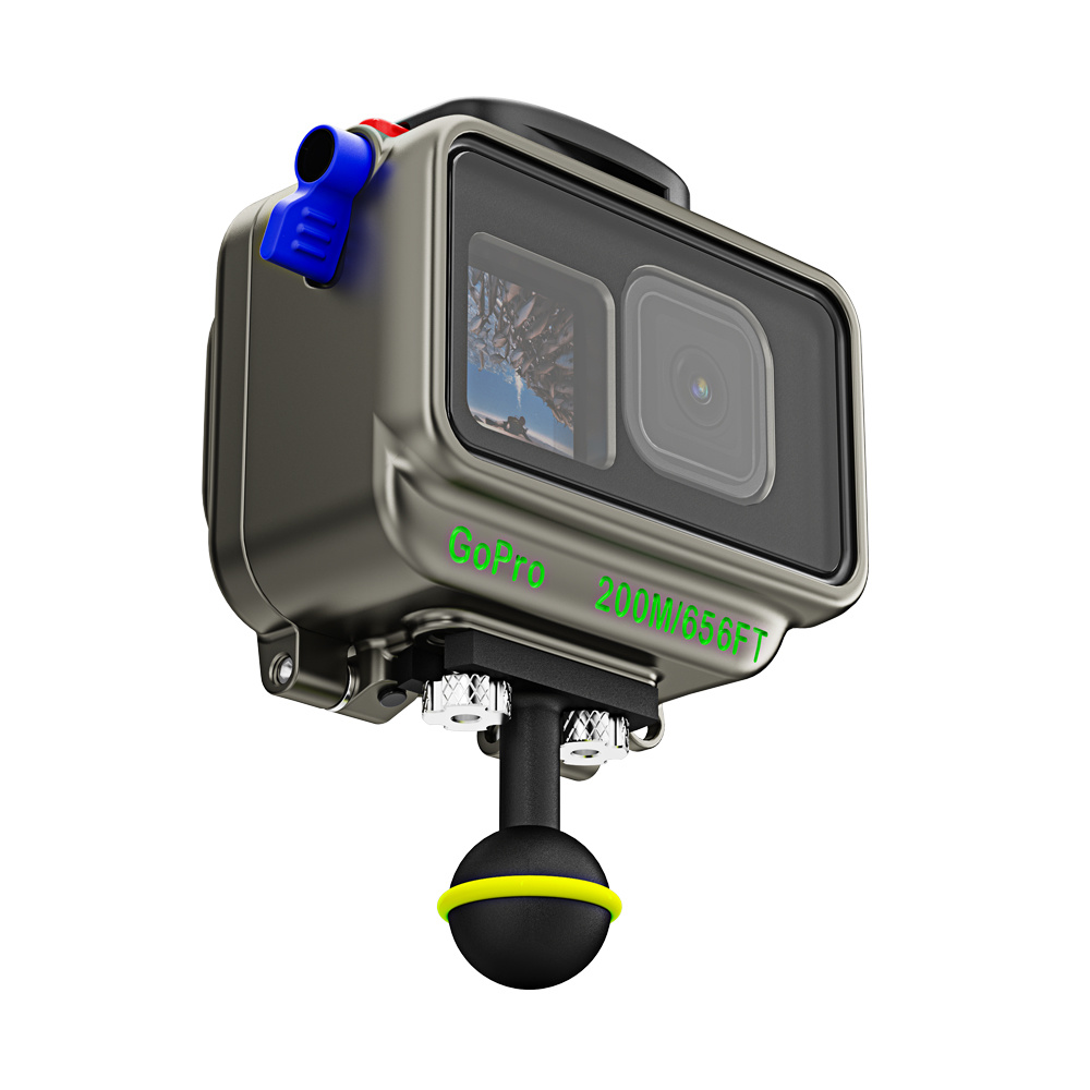 [SF15001] Sea Frogs Carcasa Aluminium 200m Negro para GoPro 13/12/11/10/9