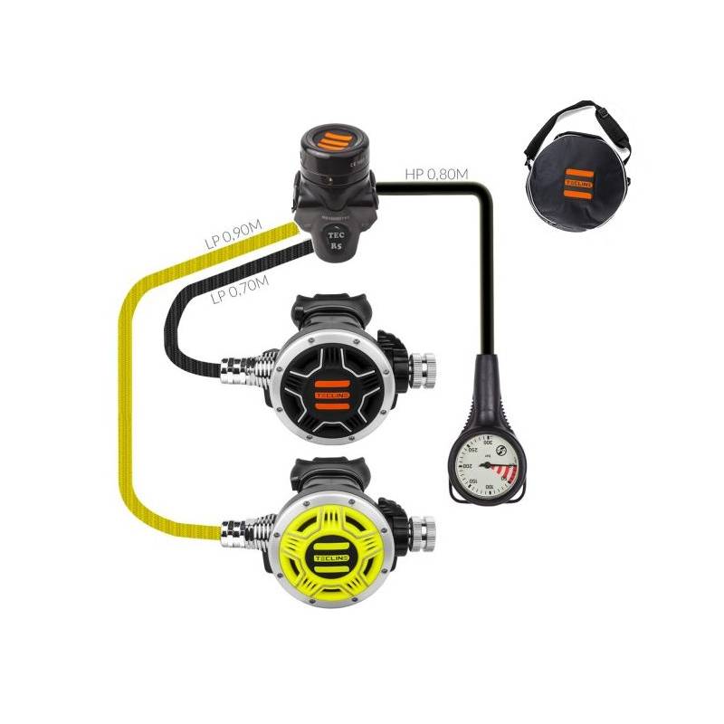 Tecline Pack R5 Tec1 DIN + Octopus + Manometro + Bolsa