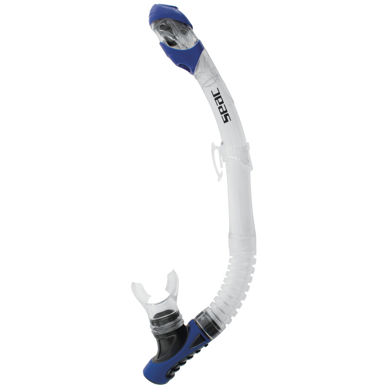 [0840038001160A] Seac Reverse Dry Snorkel Transparent / Blue