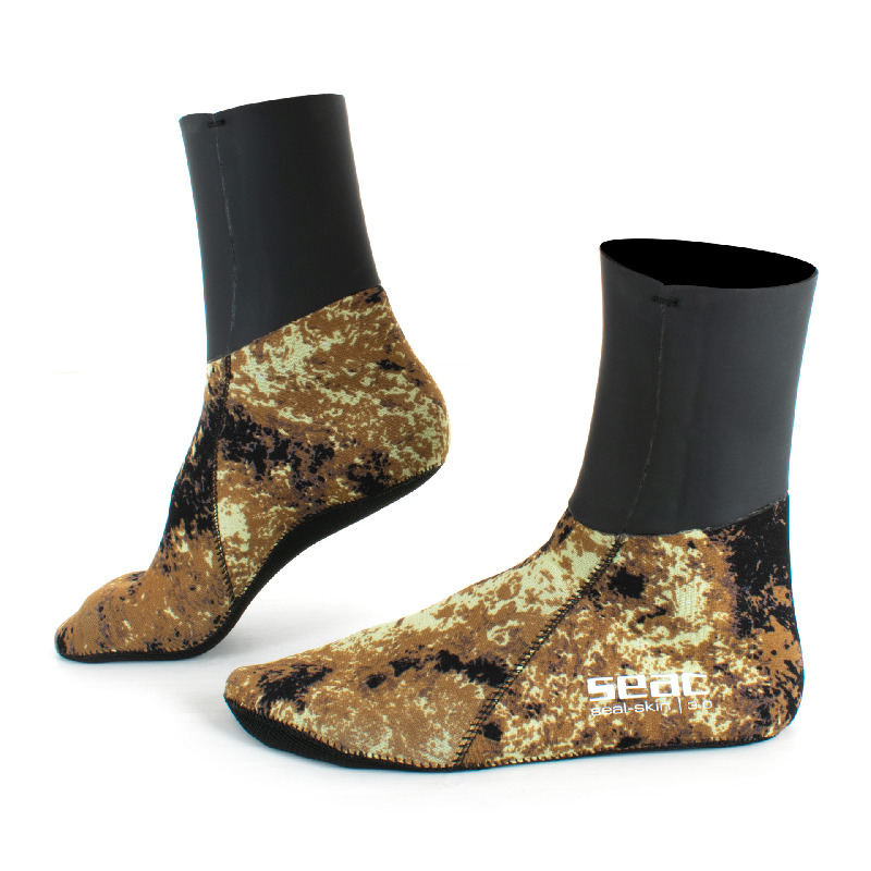 [0210070068040A] Seac Calcetines Seal Skin Camo Marrón 3mm (S)