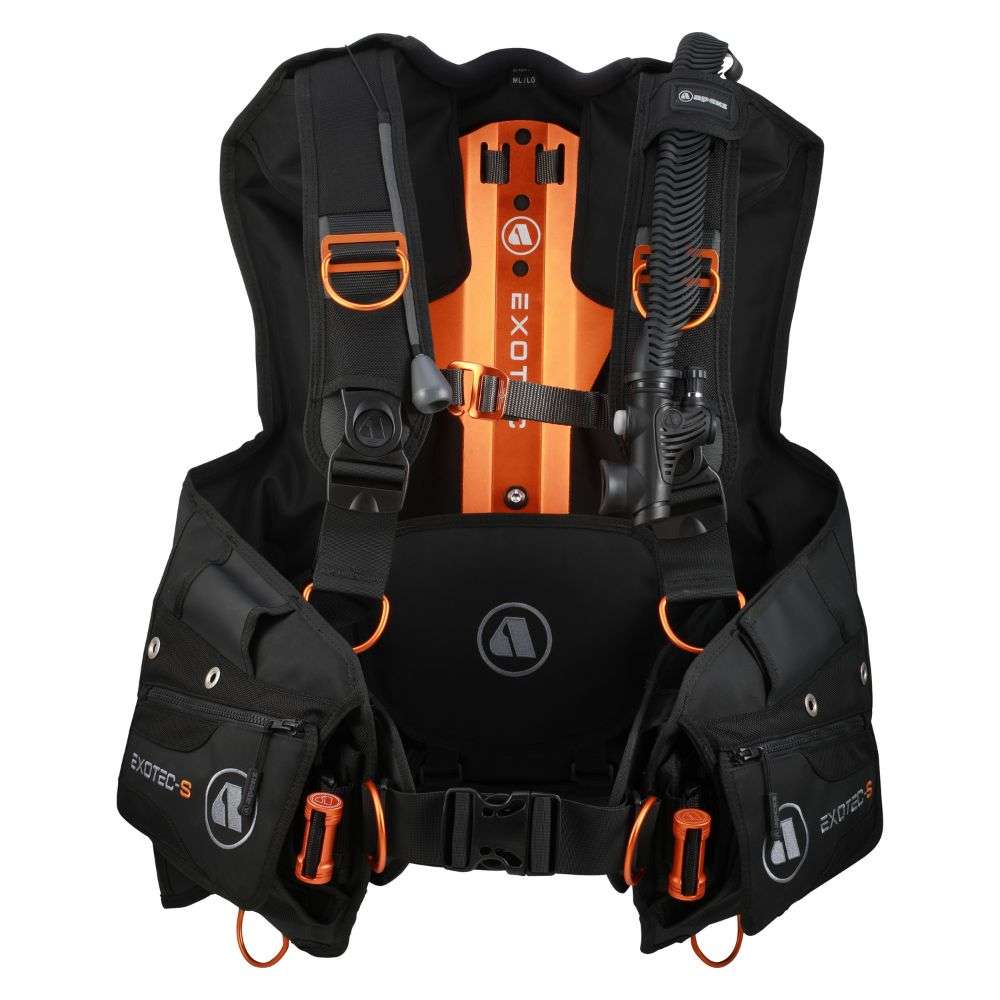 [BT1420108SM] Apeks Exotec-S Negro / Naranja (S-M)