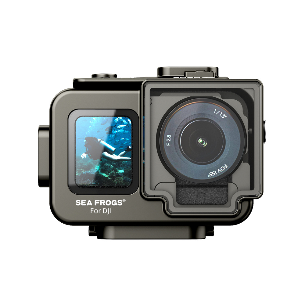 Sea Frogs Carcasa Aluminium 60m Negro para DJI Osmo Action 5/4/3 Pro