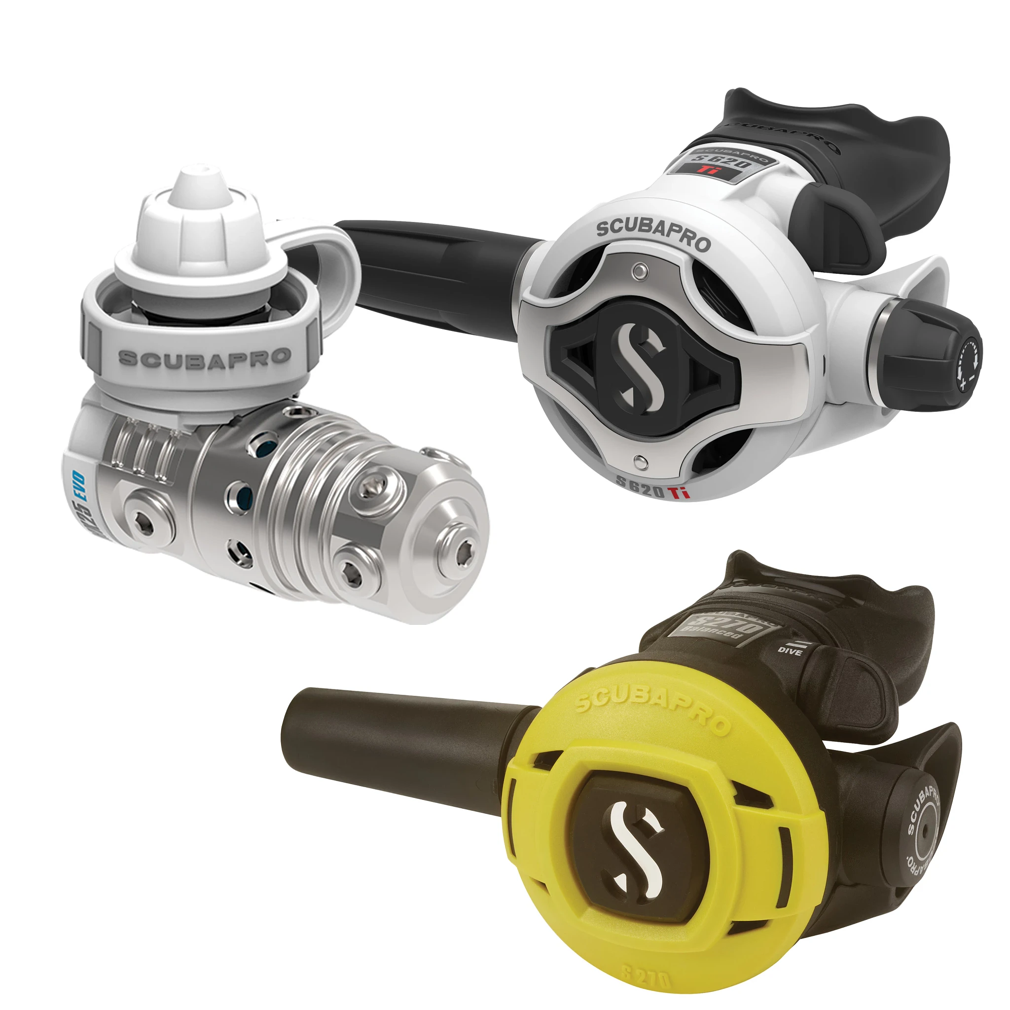 Scubapro Pack MK25 EVO DIN / S620Ti Blanco + Octopus S270