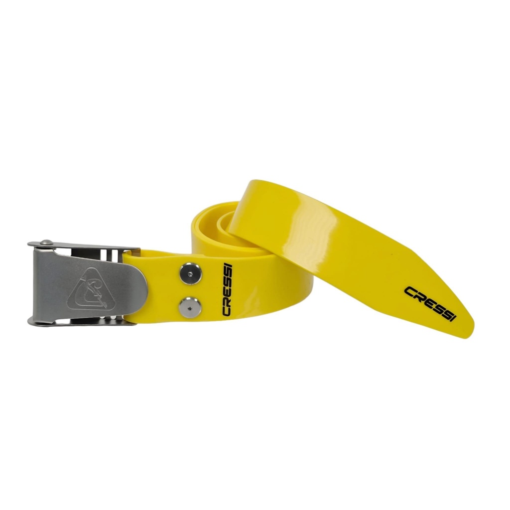 [BTA 626010] Cressi Cinturón Hablilla Inox Silicona Amarillo