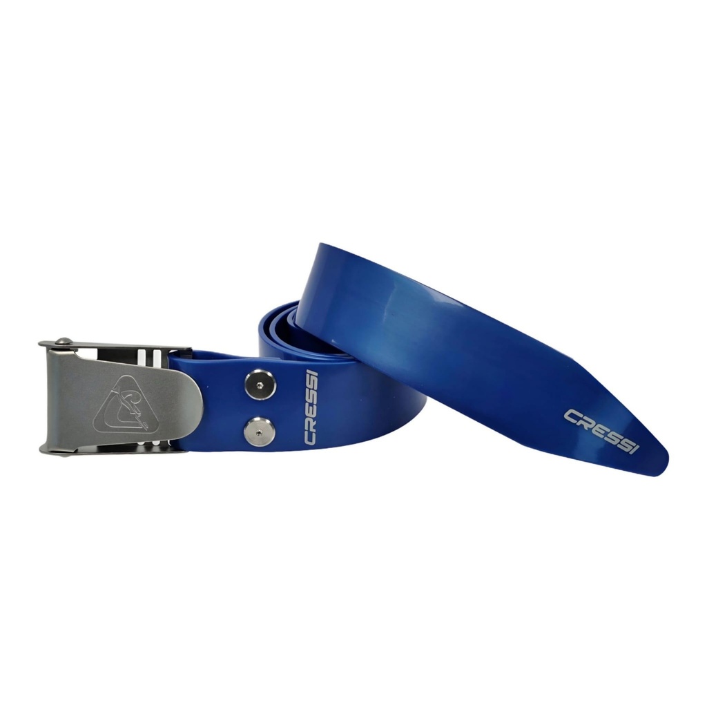 Cressi Cinturón Hablilla Inox Silicona Azul Metal