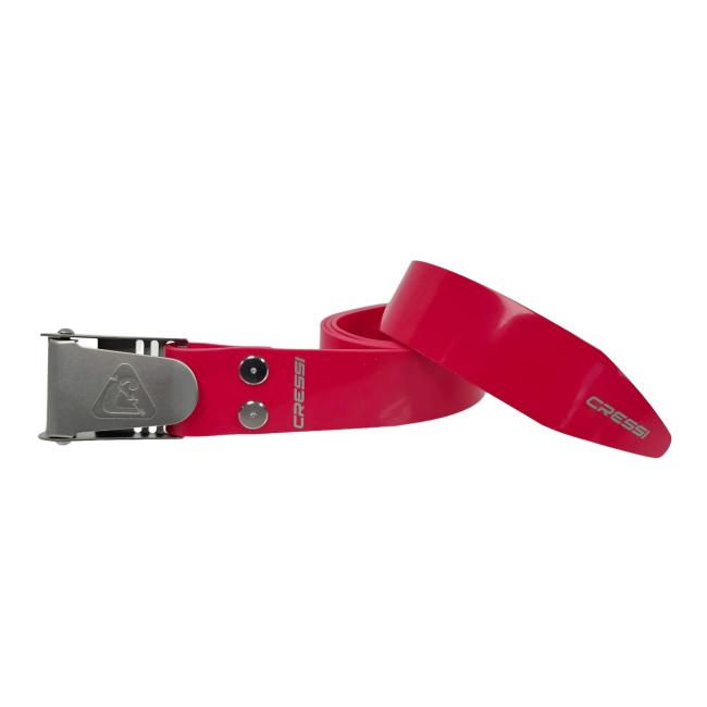 [BTA 626080] Cressi Cinturón Hablilla Inox Rojo