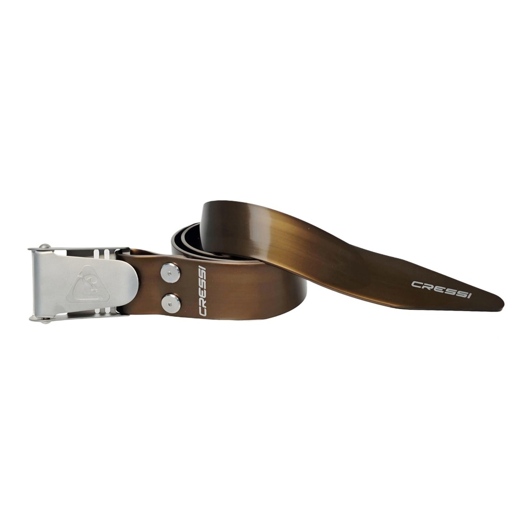 Cressi Cinturón Hablilla Inox Marrón Metal