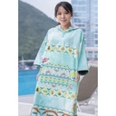 Oceanarium Seaslug Turquoise Towel Poncho