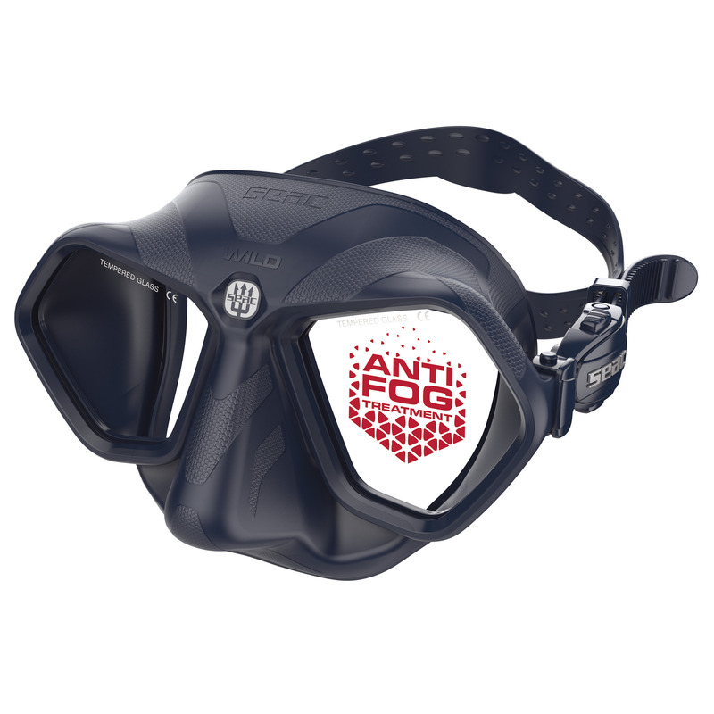 [0750095015160A] Seac Wild Antifog Blue Mask