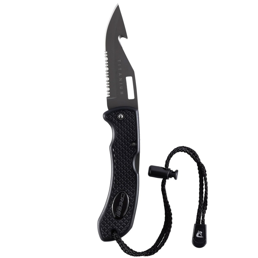 [BRC 570072] Cressi Cuchillo Chaku Titanium Negro