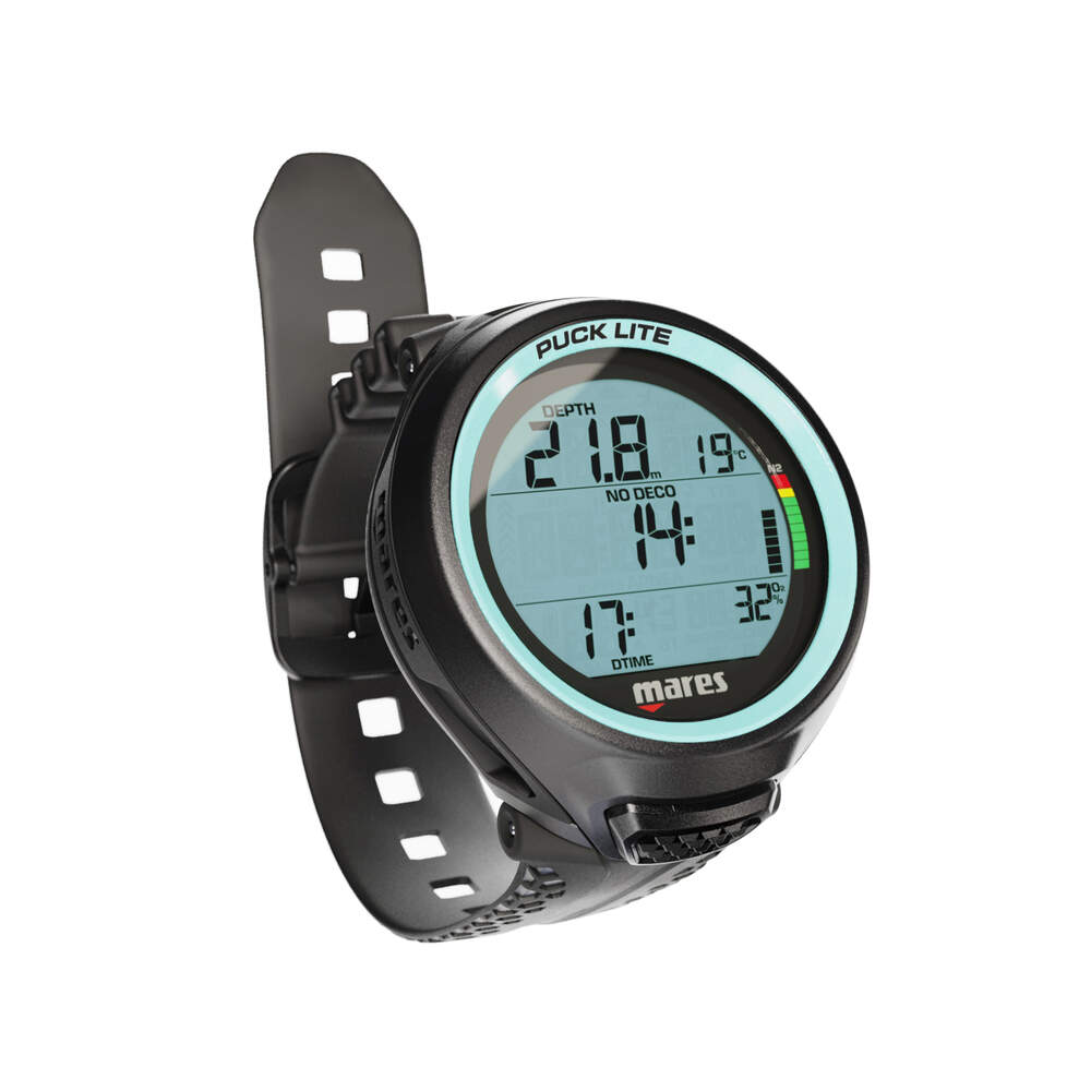 [414172-BKAQ] Mares Puck Lite Aqua