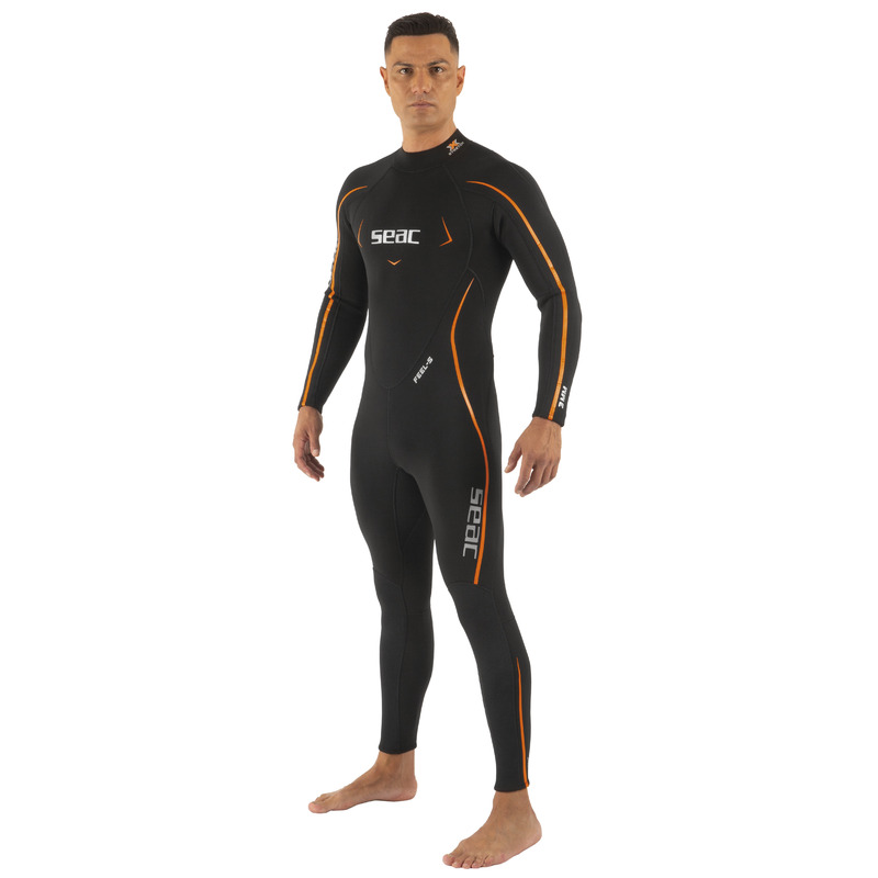 Seac Feel-S 3mm Hombre Negro / Naranja