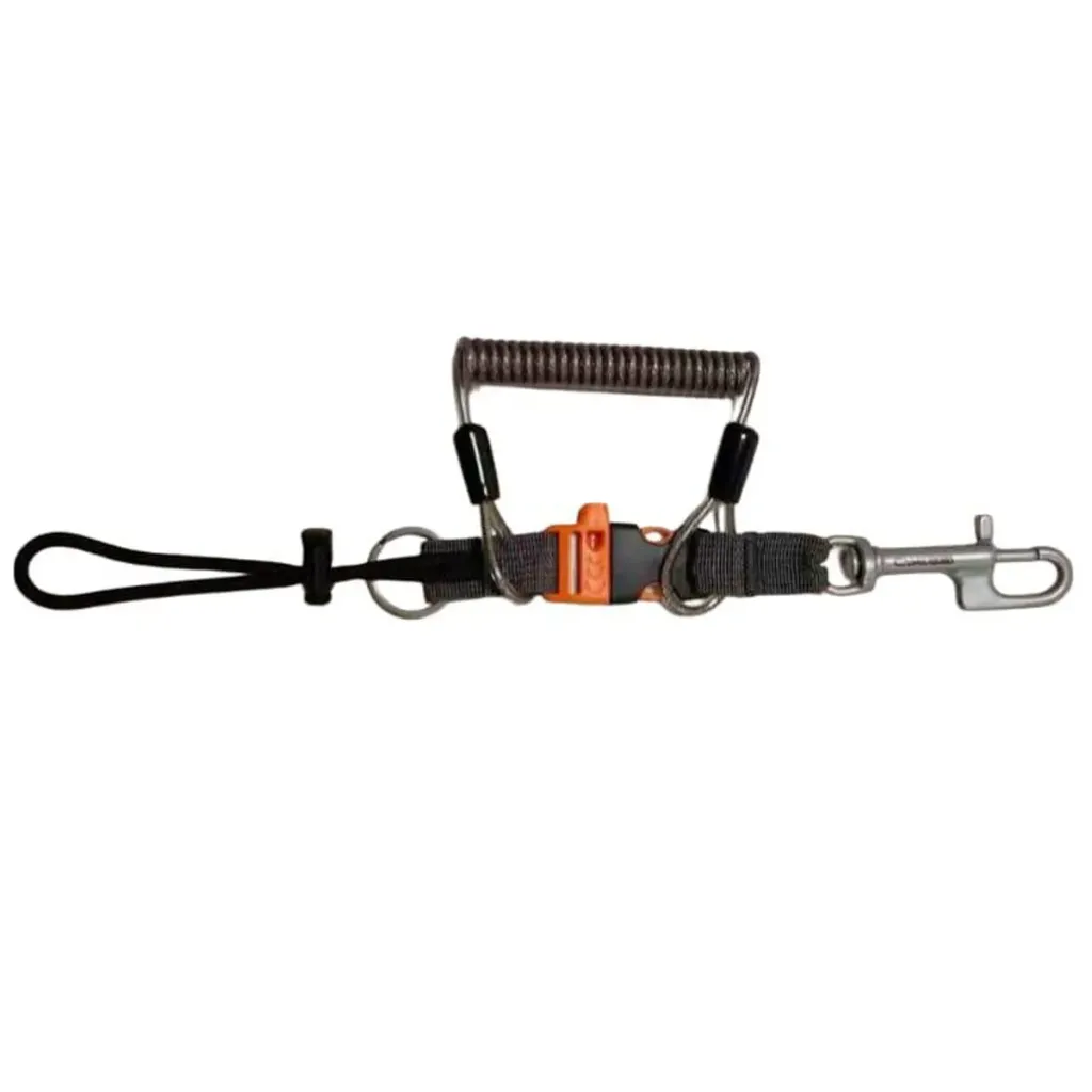 [EJA 200310] Cressi Extensor Mosquetón + Anilla Inox + Gaza + Silbato