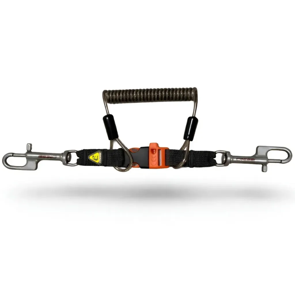 [EJA 200320] Cressi Extensor 2 Mosquetones Inox D + Silbato
