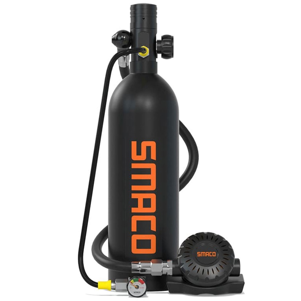 [SMC-TNK-S400PR-BK] Smaco S400 Pro Mini Botella Buceo 1L Negro