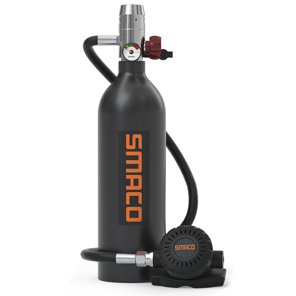 [SMC-TNK-S400PL-BK] Smaco S400 Plus Mini Botella Buceo 1L Negro