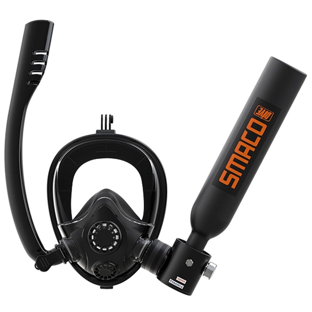 [SMC-K2-TNK-S300PL-BK] Smaco Máscara K2 con S300 Plus Mini Botella Buceo 0.5L Negro