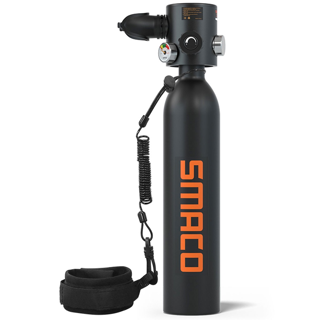 [SMC-TNK-S500-BK] Smaco S500 Mini Botella Buceo 0.7L Negro