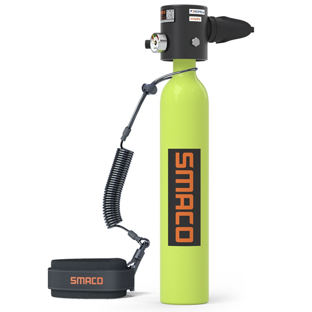 [SMC-TNK-S300PL-GR] Smaco S300 Plus Mini Botella Buceo 0.5L Lima