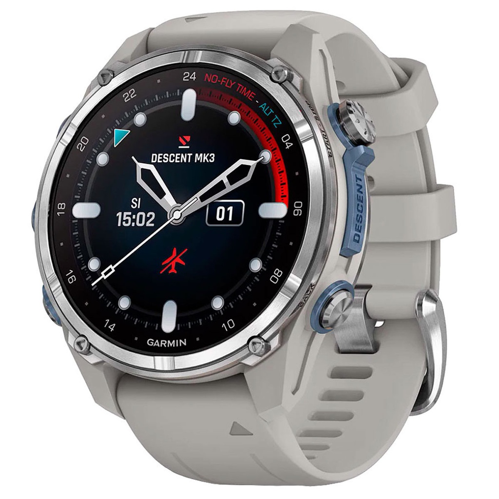 [010-02753-04] Garmin Descent MK3 Inox 43mm - Correa Silicona