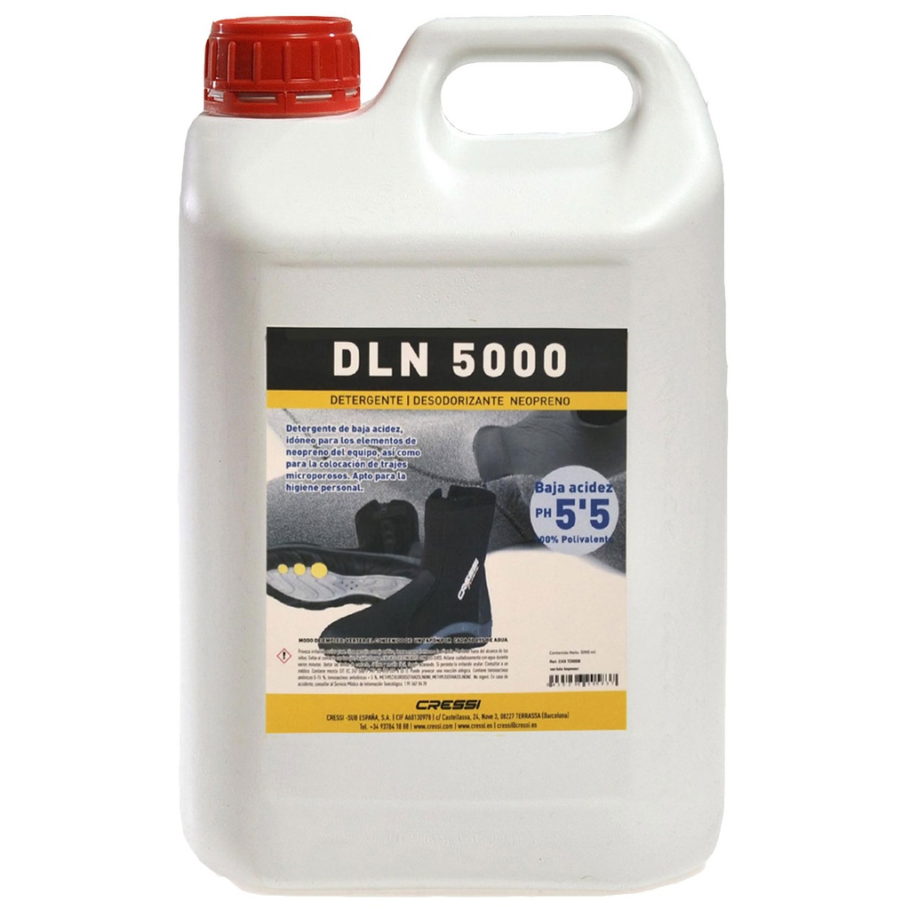 [EHX 720008] Cressi Detergente Limpieza Neopreno DLN 5000 5L