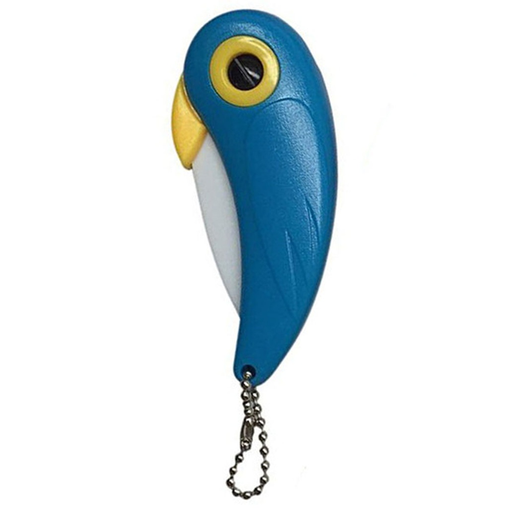 Papagayo Cuchillo Plegable de Cerámica Azul