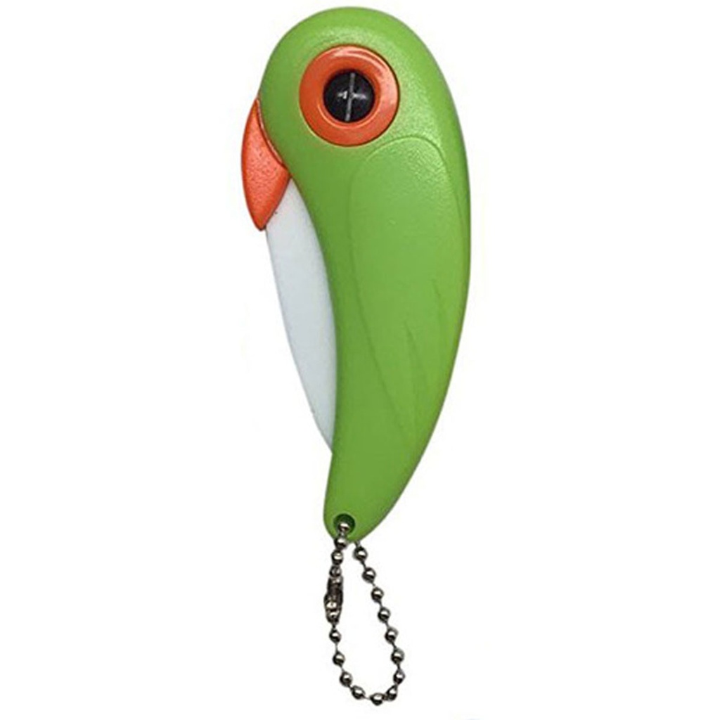 [boxpap-ver] Papagayo Cuchillo plegable de Cerámica Verde