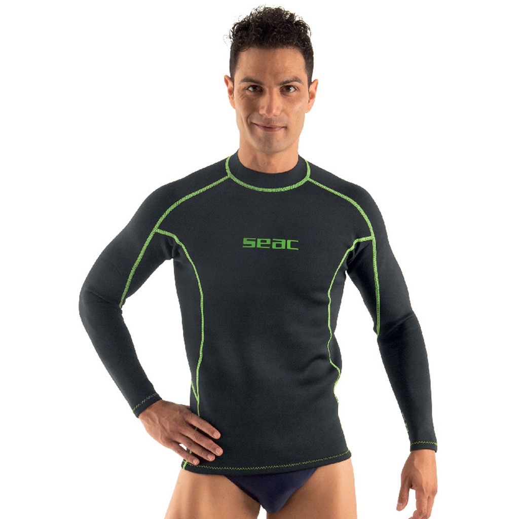 Seac T-Shirt Manches Longues Fit Noir 2 mm