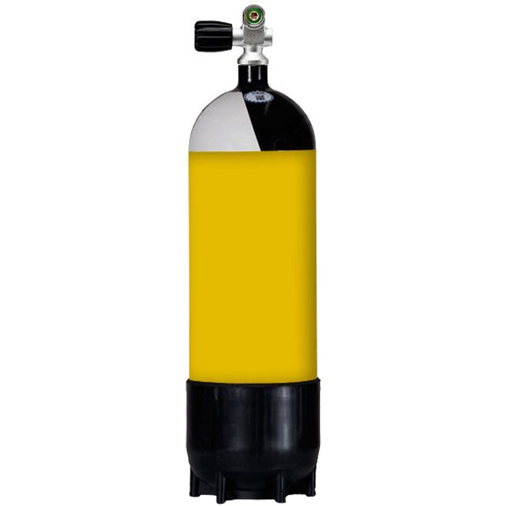 [TNK-232-0010] Faber Botella Acero Completa 10L 232bar 1 Salida