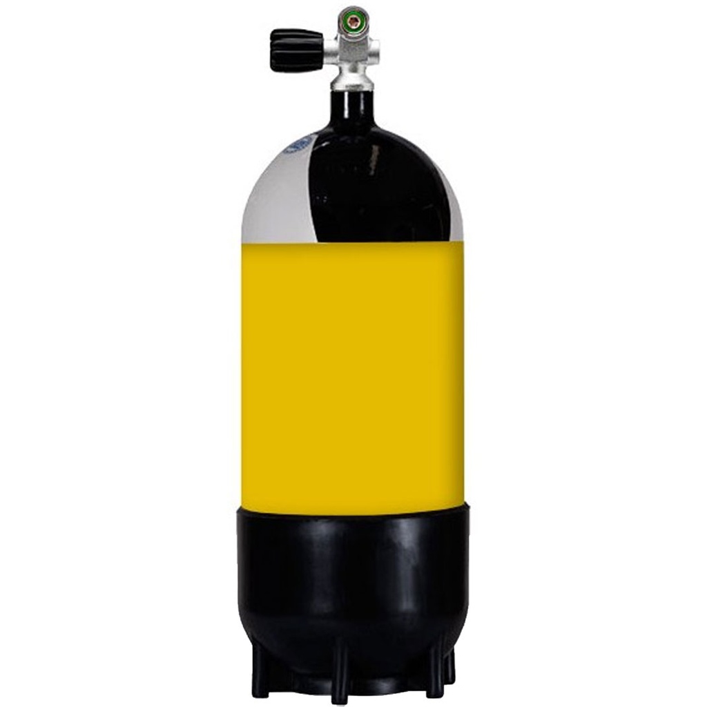 [TNK-232-0012] Faber Botella Acero Completa 12L 232bar 1 Salida