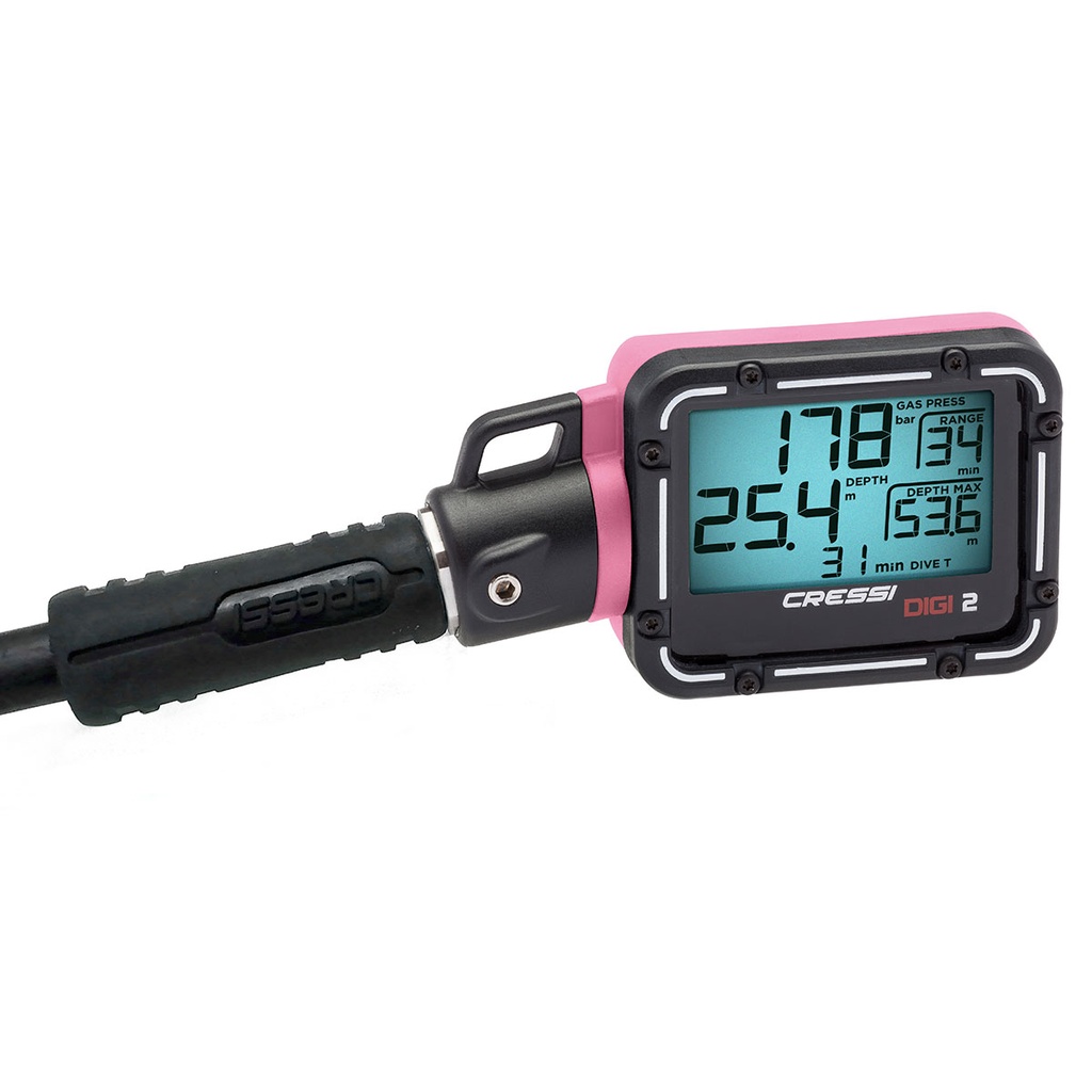 Cressi Consola Digi 2 Rosa con Latiguillo 84cm