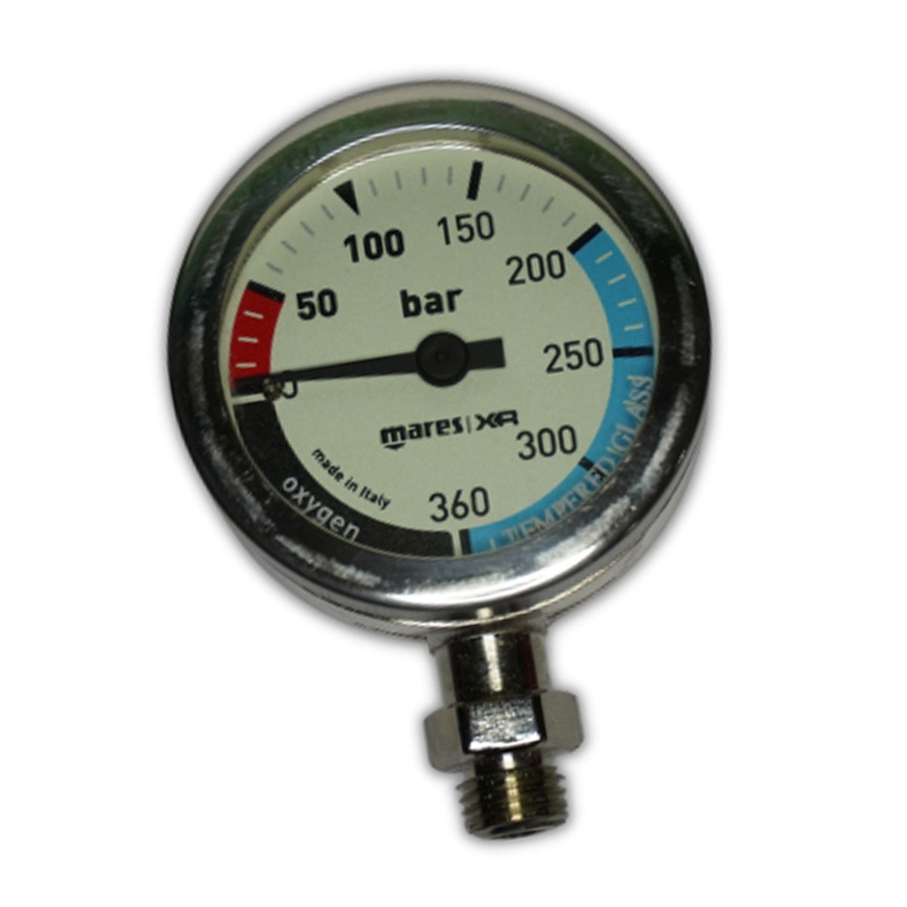 [414602-BAR] Mares XR Manómetro Oxígeno con Latiguillo Miflex 15cm