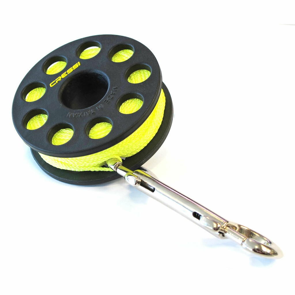 [EJA 800003] Cressi Carrete Spool con Mosquetón 30m