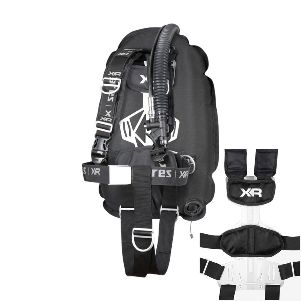 Mares XR-Rec Trim Single Backmount Set Black BCD