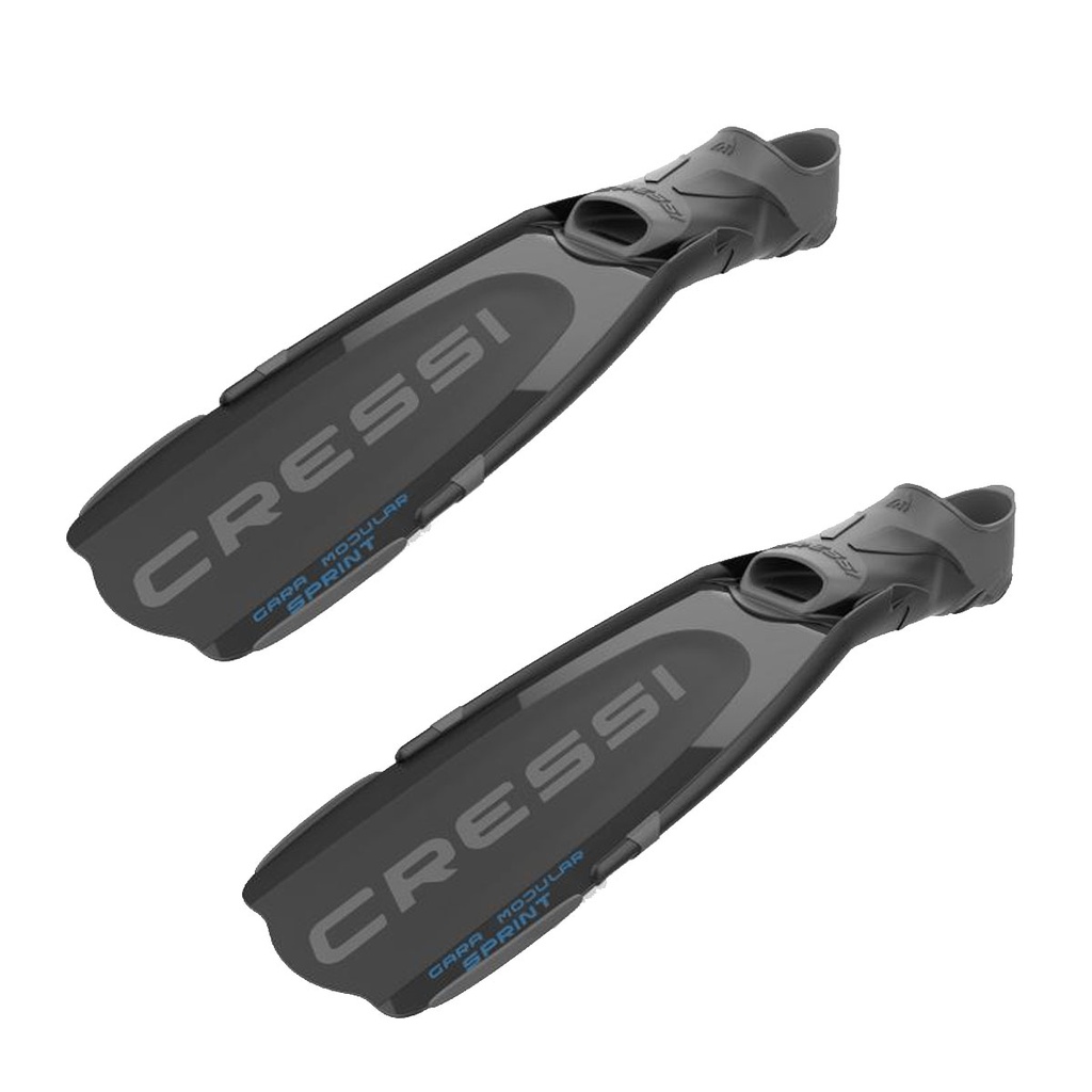 [ABH 085036] Cressi Gara Modular Sprint Black Freediving Fins (36/37)