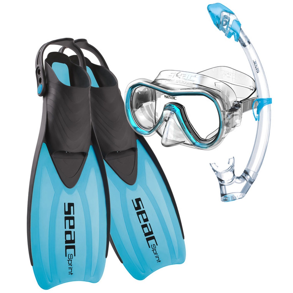 [0890030160433A] Seac Snorkeling Set Tris Sprint Dry (32-35)