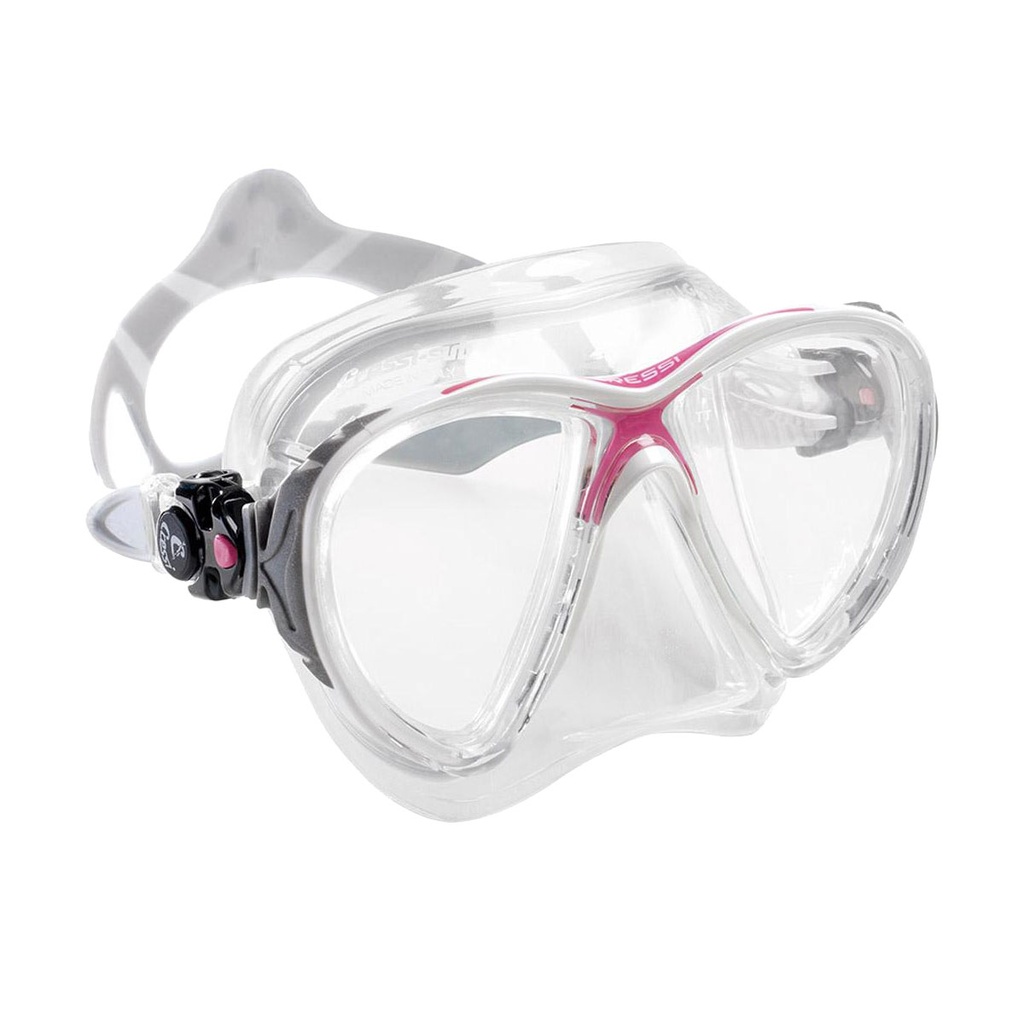 [ADS 340040] Cressi Mascara Big Eyes Evolution Crystal Blanca / Rosa