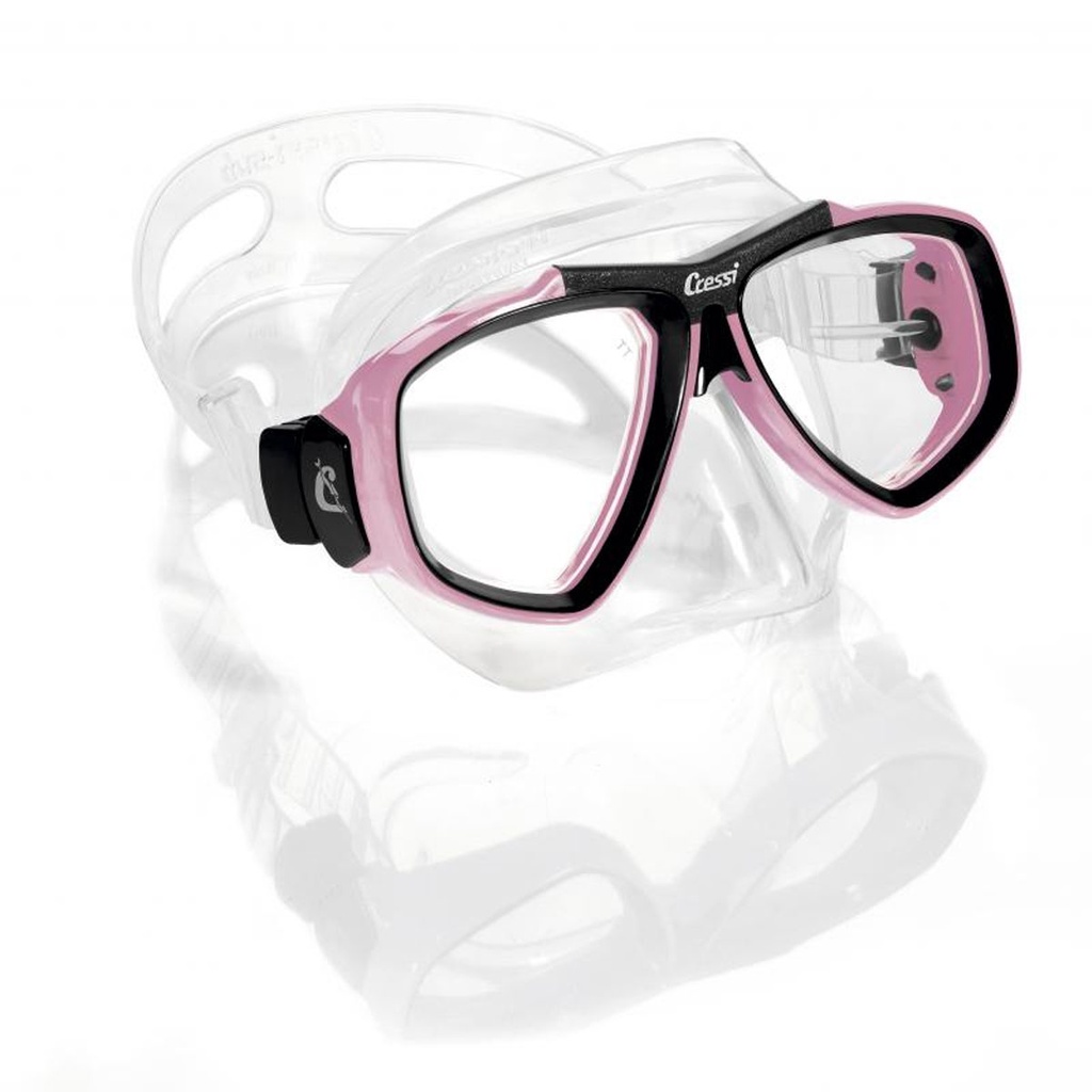 [ADS 241040] Cressi Mascara Focus Transparente / Rosa