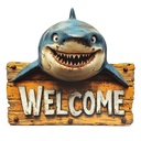 Box-Fish Tiburón Welcome Decorativo Colgante 2D